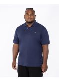 Polo interlock grande taille bleu marine