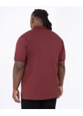 Polo piqué grande taille bordeaux