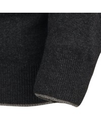 Pull col V cachemire anthracite big and tall : grande taille du XL au 4XL