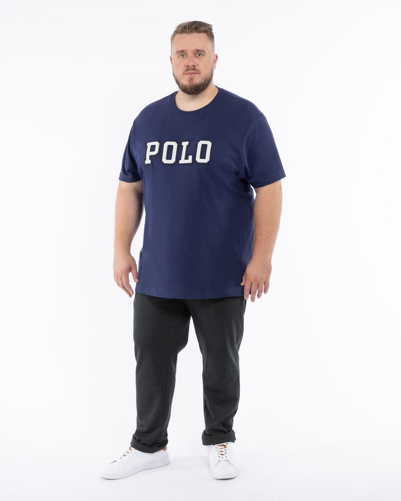 T-shirt POLO grande taille bleu marine