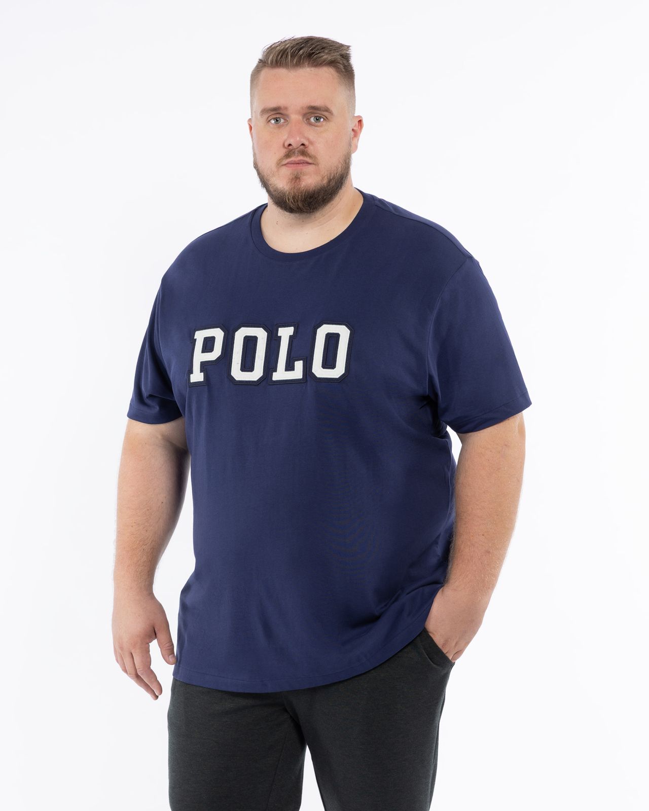 T-shirt POLO grande taille bleu marine
