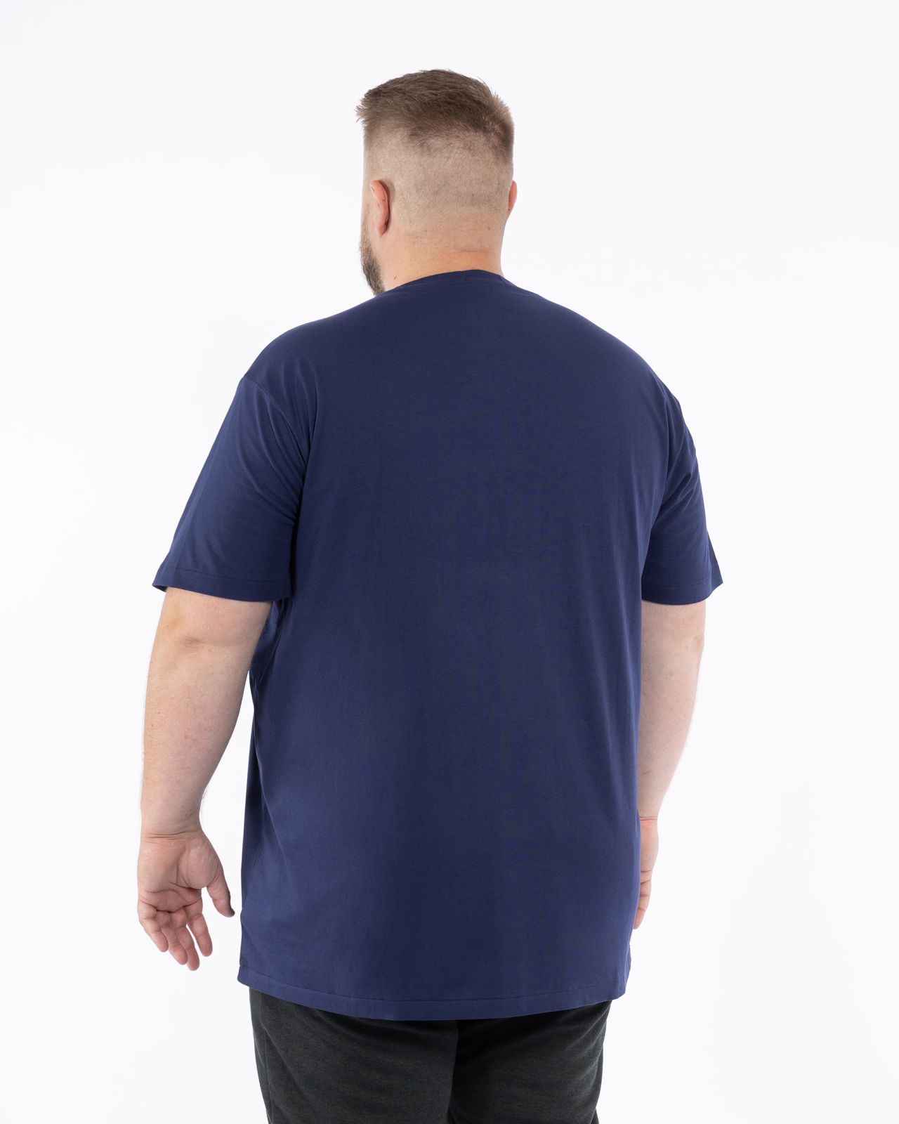 T-shirt POLO grande taille bleu marine