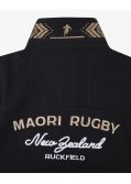 Polo manches longues jersey maori grande taille noir