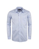 Chemise bleue semi-cintrée (Modern Fit)  : manches extra longues 69 cm