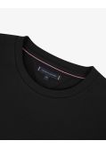 T-shirt col rond grande taille noir
