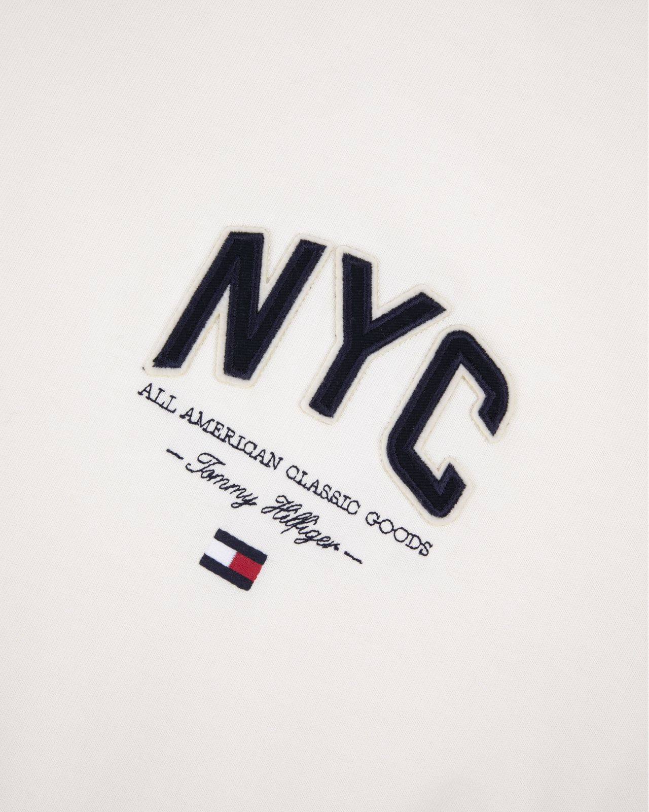 T-shirt col rond grande taille blanc cassé