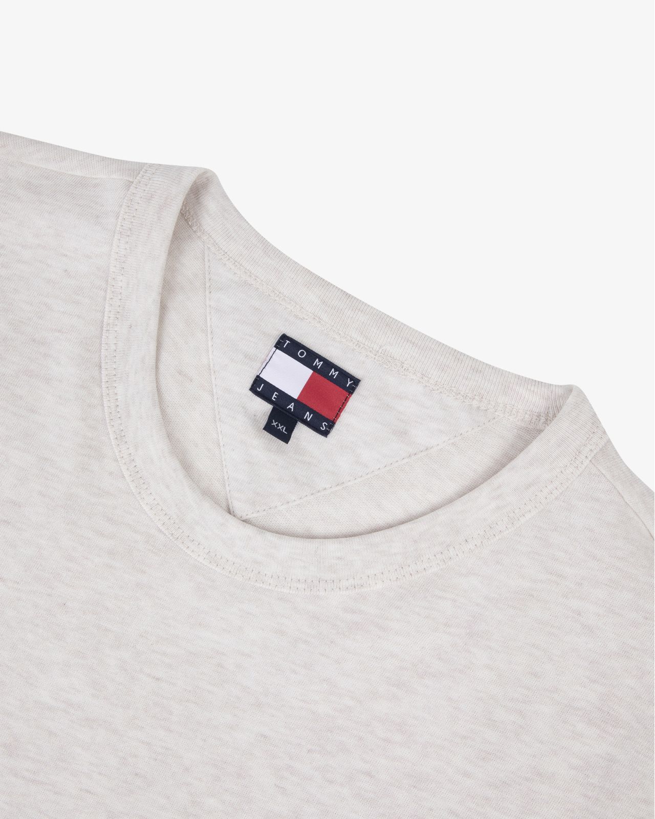 T-shirt col rond grande taille écru