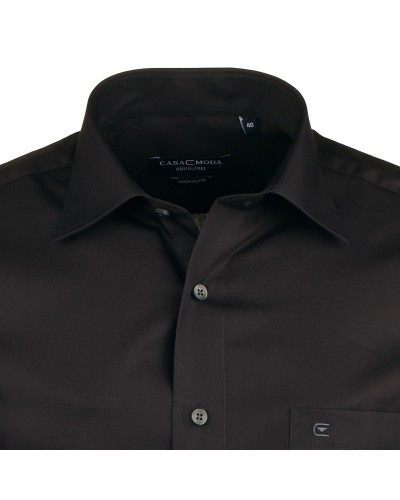 Chemise noire semi-cintrée (Modern Fit)  : manches extra longues 69 cm