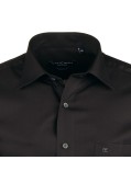Chemise noire semi-cintrée (Modern Fit)  : manches extra longues 69 cm