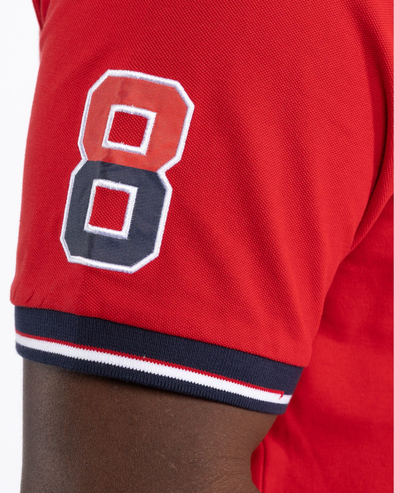 Polo piqué grande taille rouge