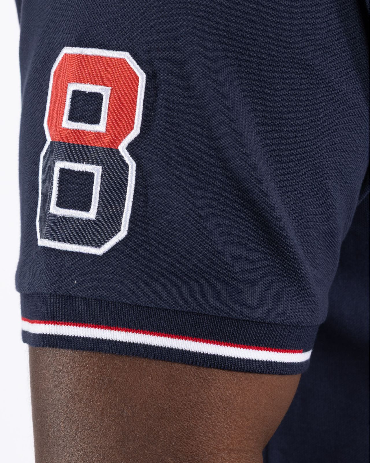 Polo piqué grande taille bleu marine