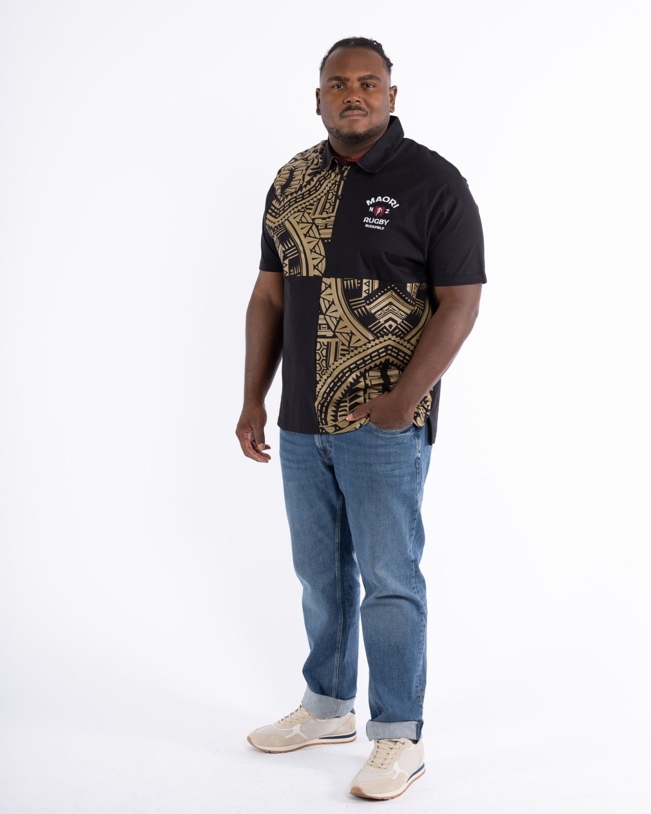 Polo maori grande taille noir