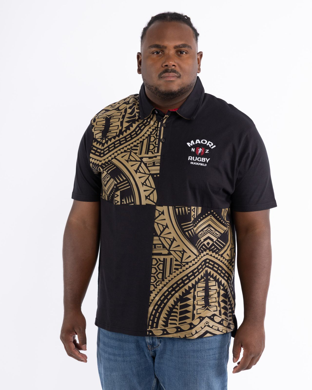 Polo maori grande taille noir