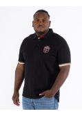 Polo piqué maori grande taille noir