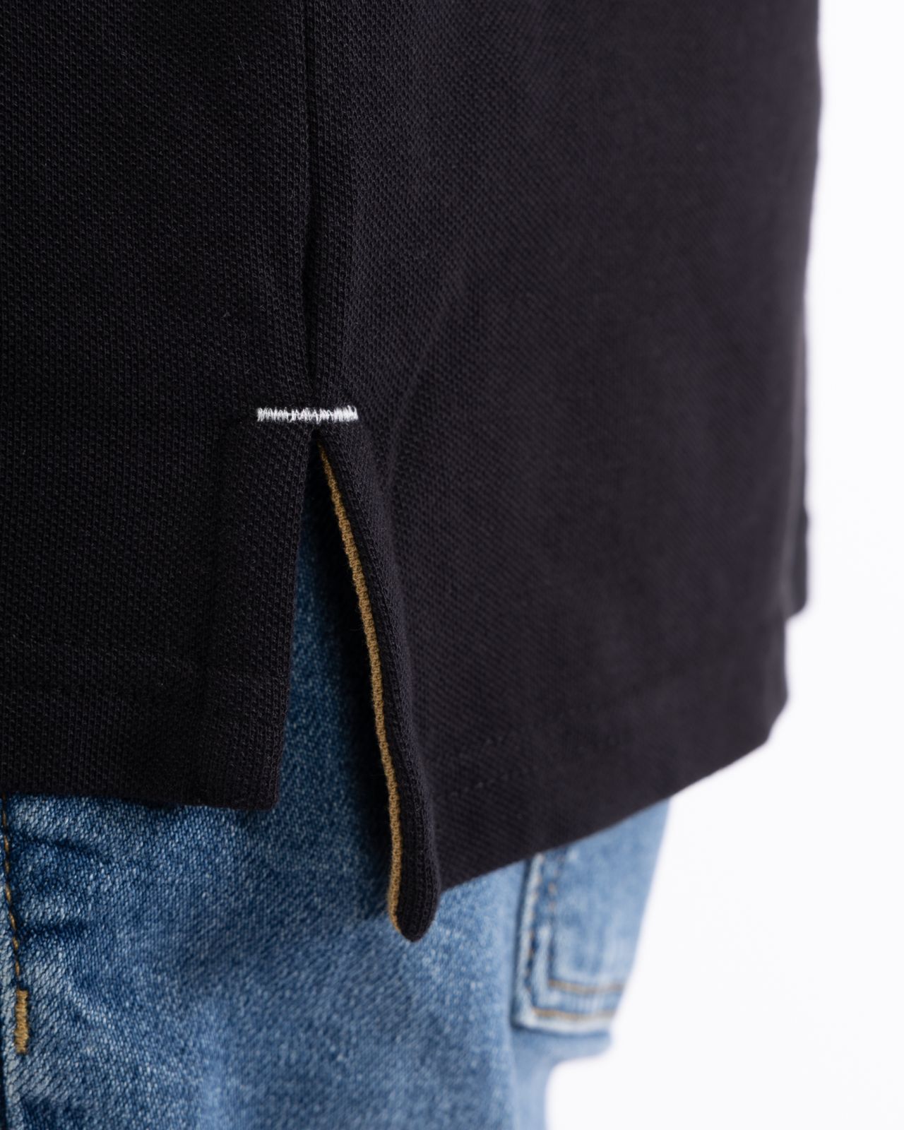 Polo piqué maori grande taille noir