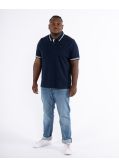 Polo piqué grande taille bleu marine