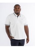 Polo piqué grande taille blanc cassé