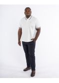 Polo piqué grande taille blanc cassé