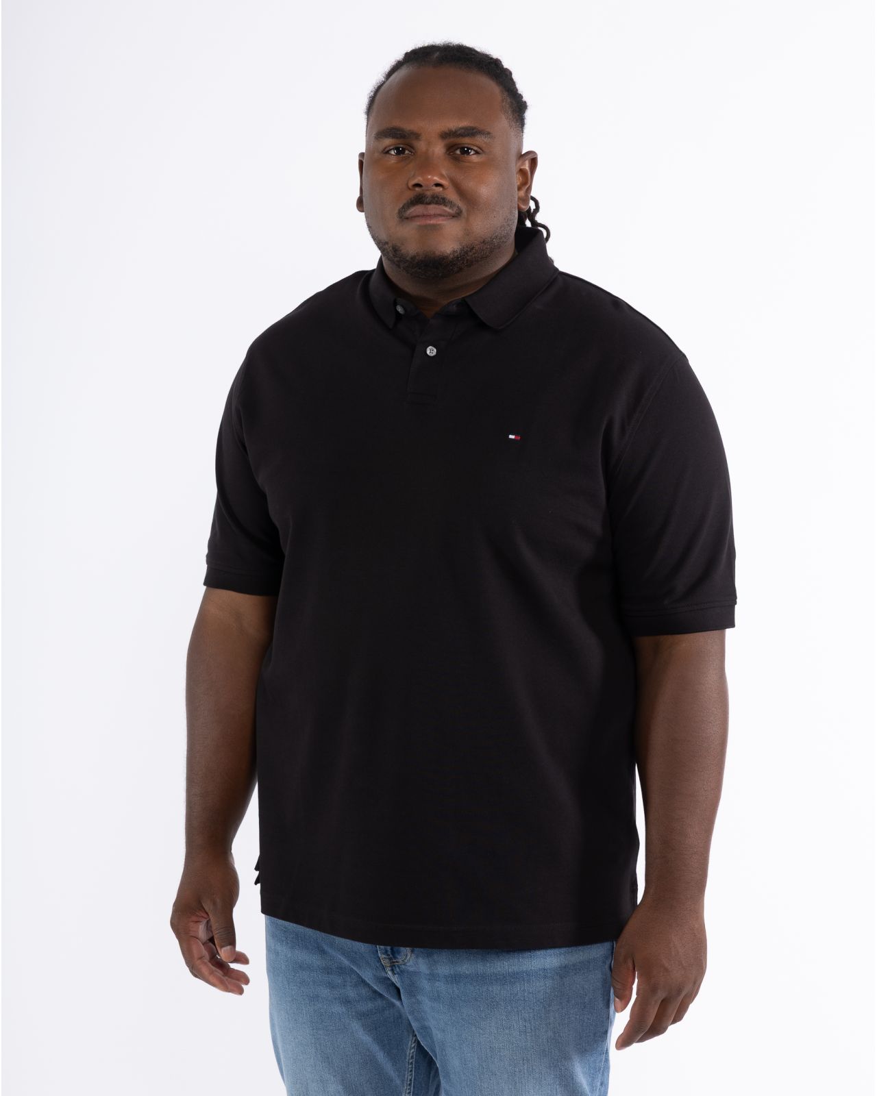 Polo piqué grande taille noir