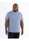 T-shirt col rond grande taille bleu indigo