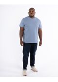 T-shirt col rond grande taille bleu indigo