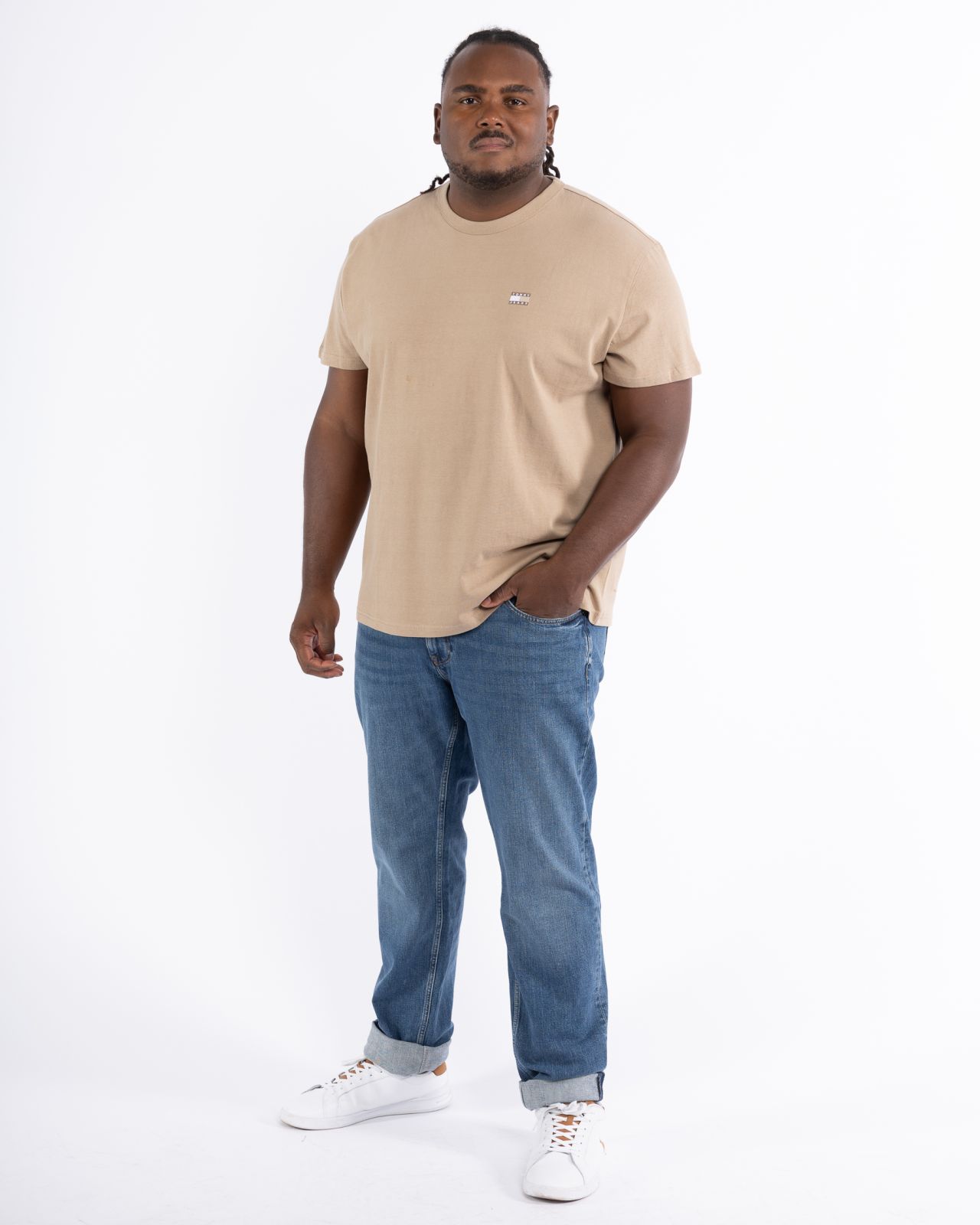 T-shirt grande taille beige