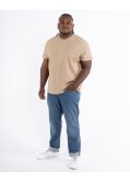 T-shirt grande taille beige