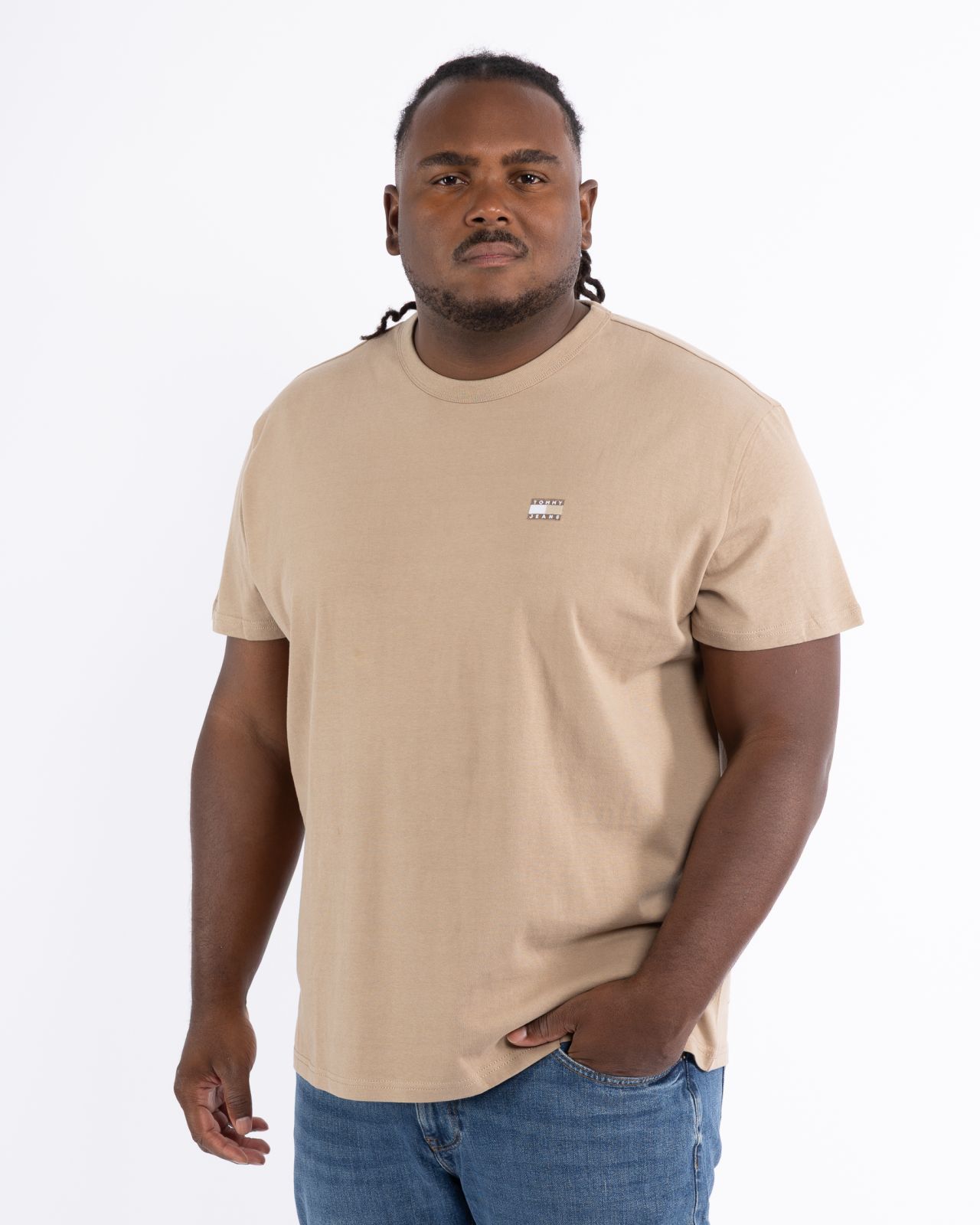 T-shirt grande taille beige