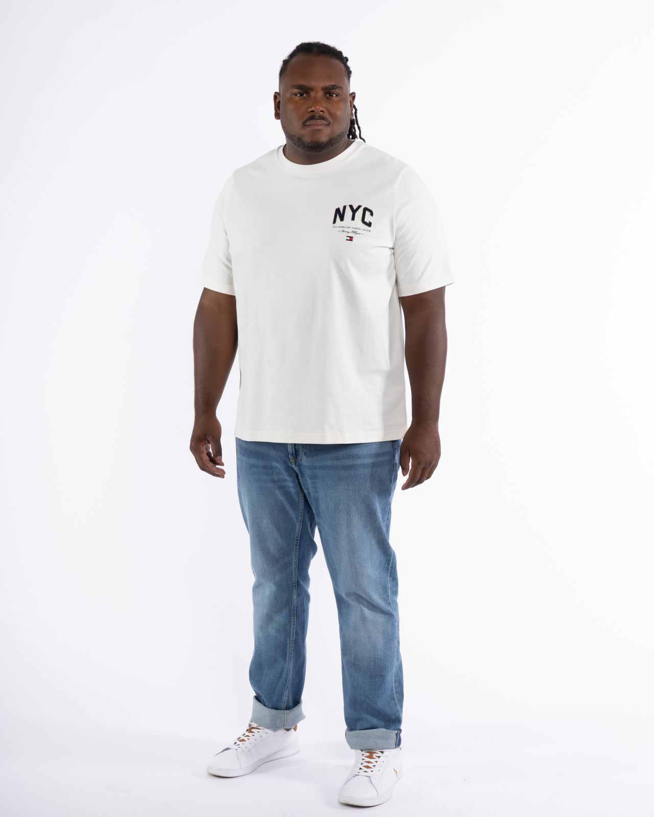 Jean 5 poches grande taille bleu clair