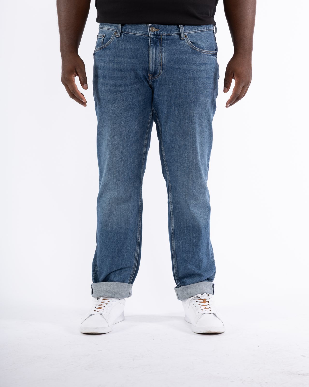 Jean 5 poches grande taille bleu