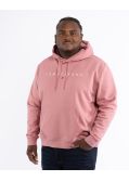 Sweat à capuche grande taille rose