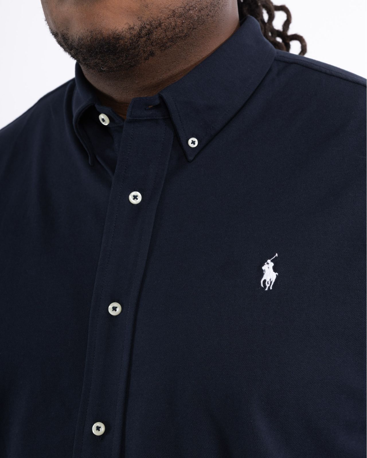 Chemise à carreaux grande taille bleu marine