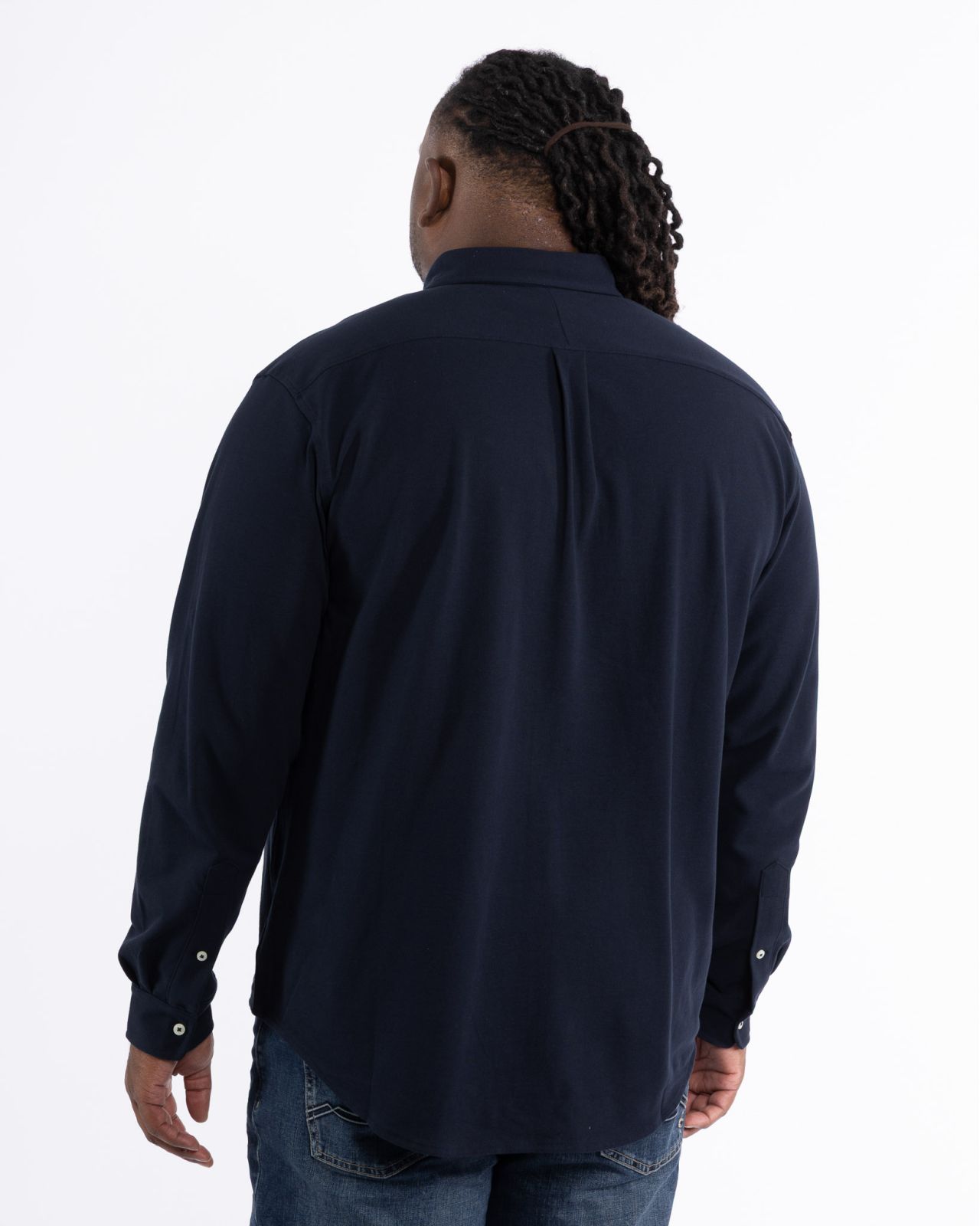 Chemise à carreaux grande taille bleu marine