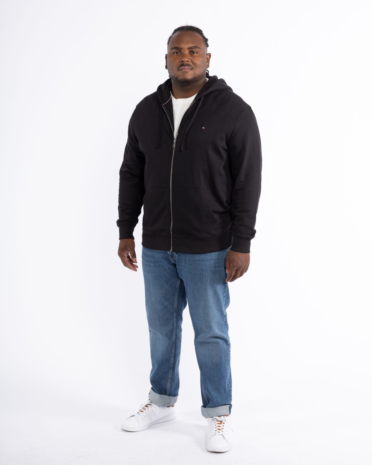 Haut de survêtement grande taille noir