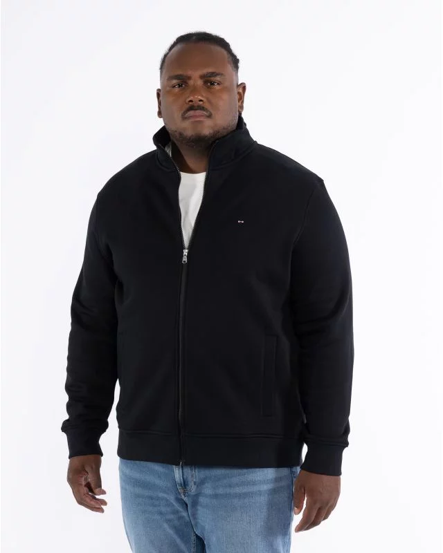 Haut de survêtement zippé grande taille noir