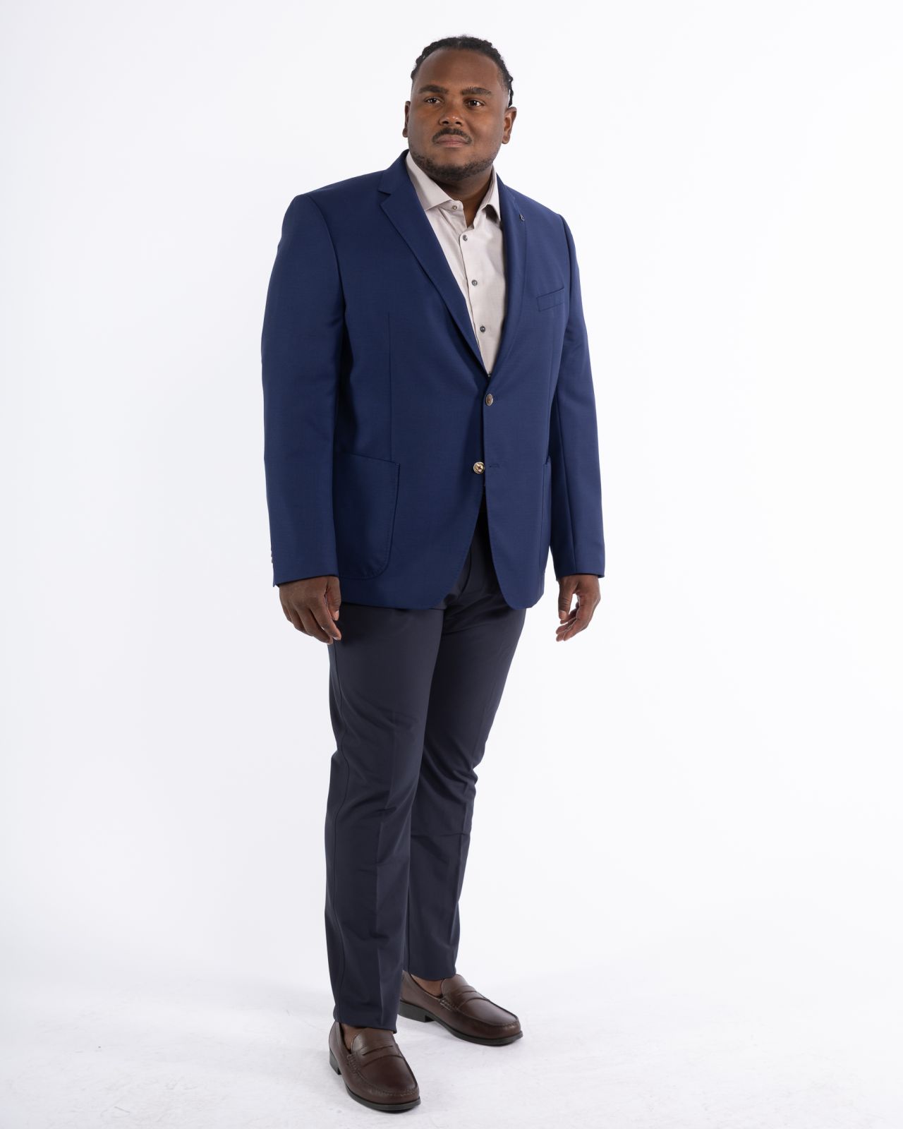 Veste Edison armuré grande taille bleu