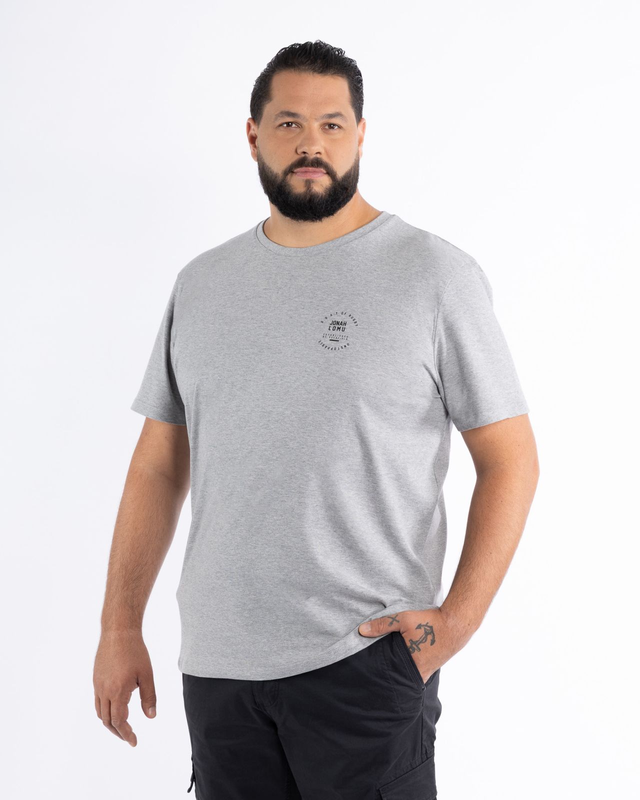 T-shirt Lomu grande taille gris