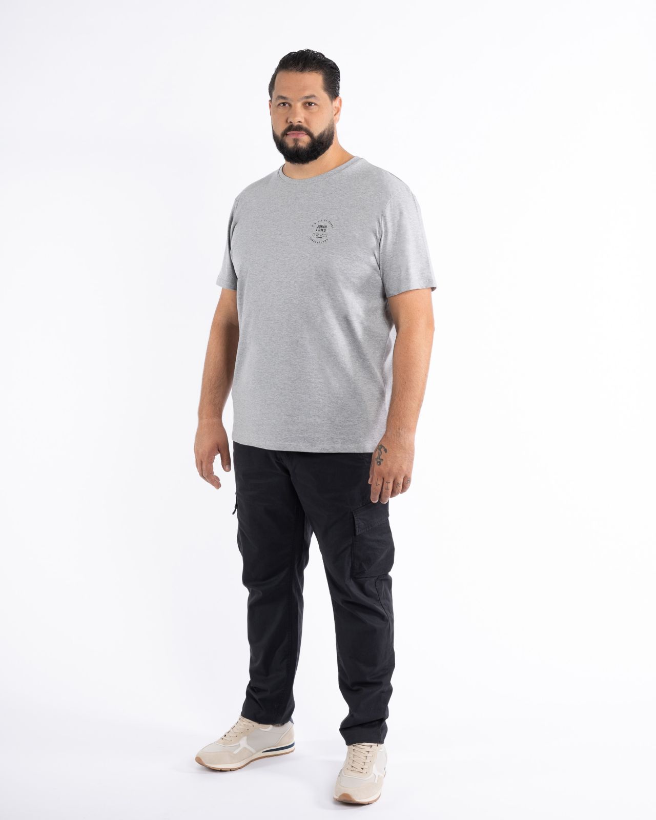 T-shirt Lomu grande taille gris