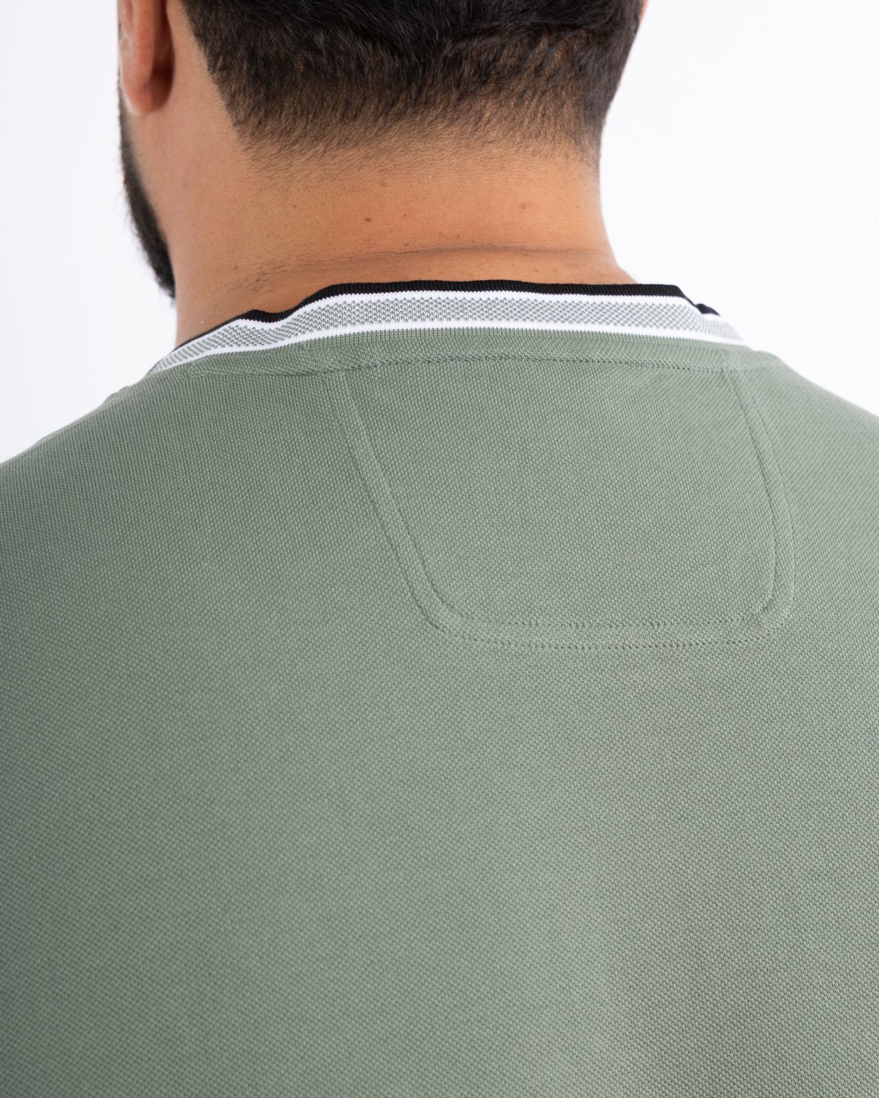 T-shirt col rond grande taille vert