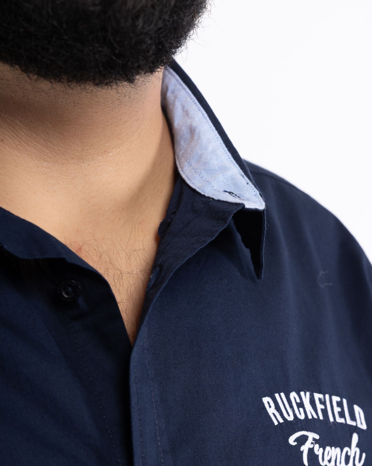 Chemise popeline grande taille bleu marine