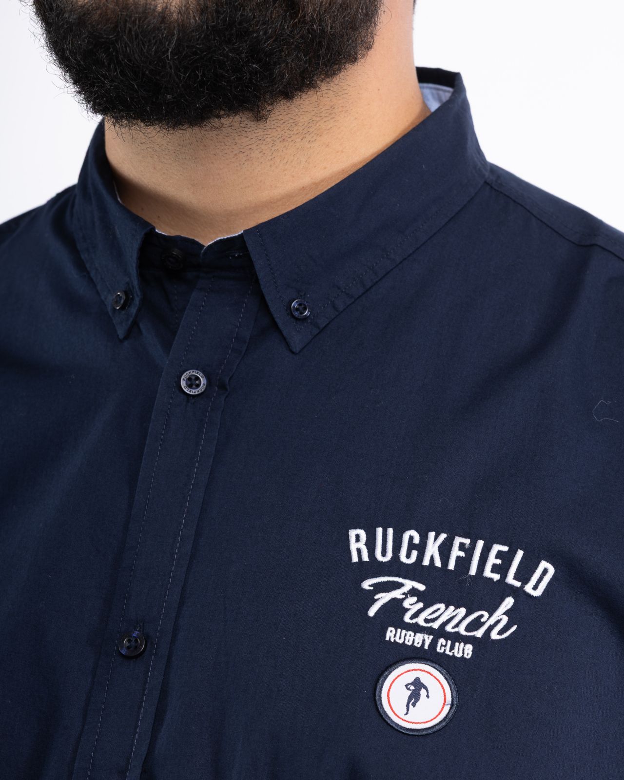 Chemise popeline grande taille bleu marine