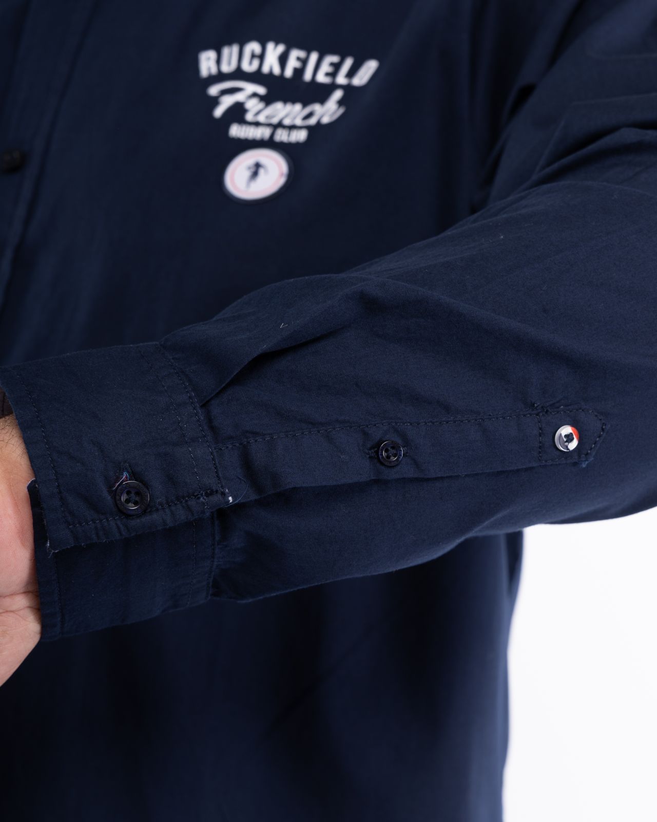 Chemise popeline grande taille bleu marine