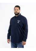 Chemise popeline grande taille bleu marine