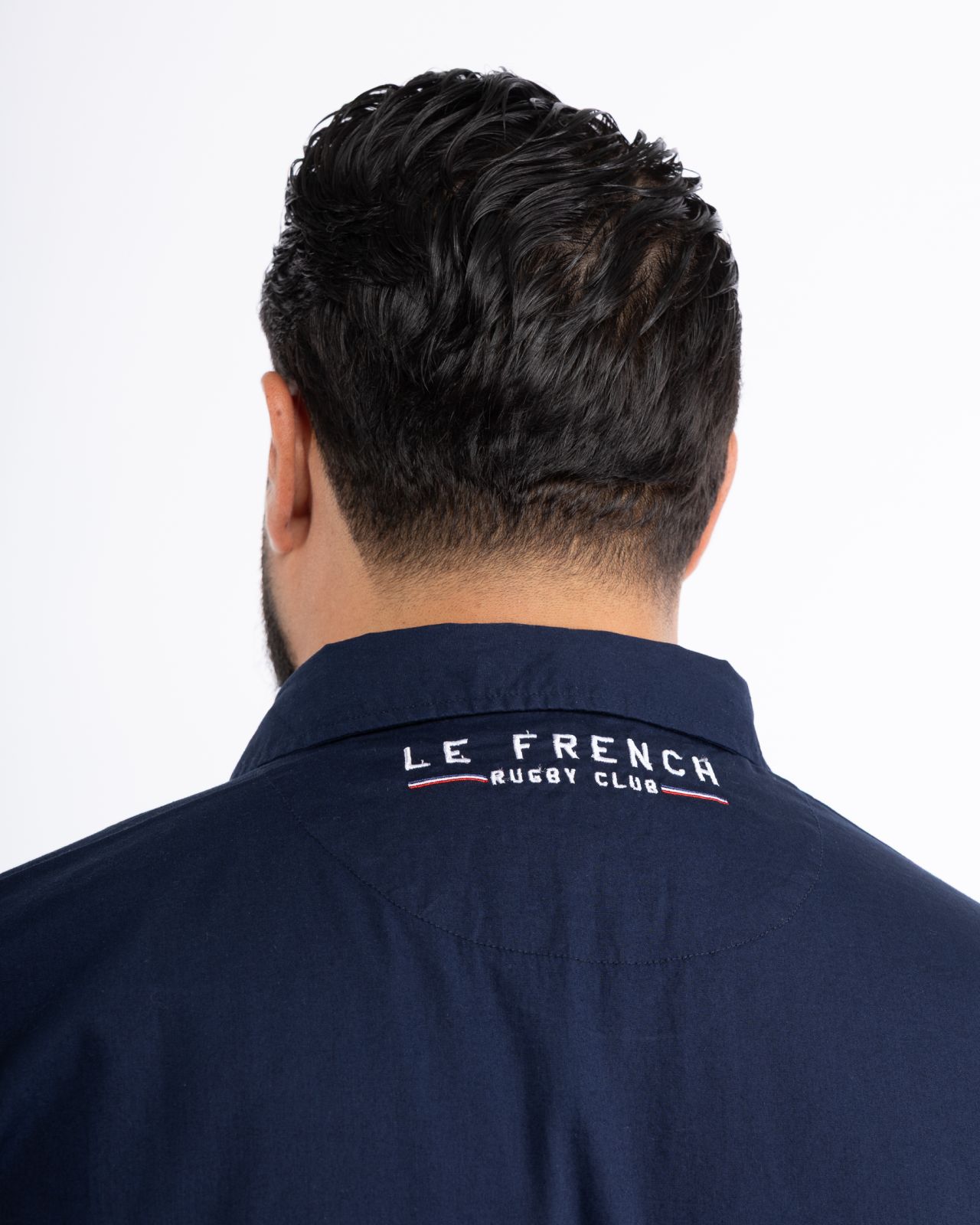 Chemise popeline grande taille bleu marine