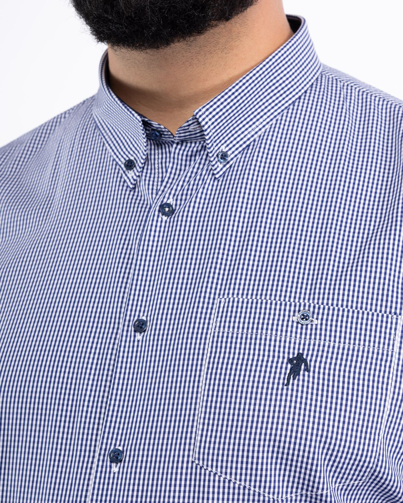 Chemise vichy grande taille bleu marine