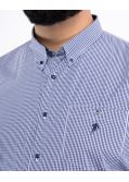Chemise vichy grande taille bleu marine