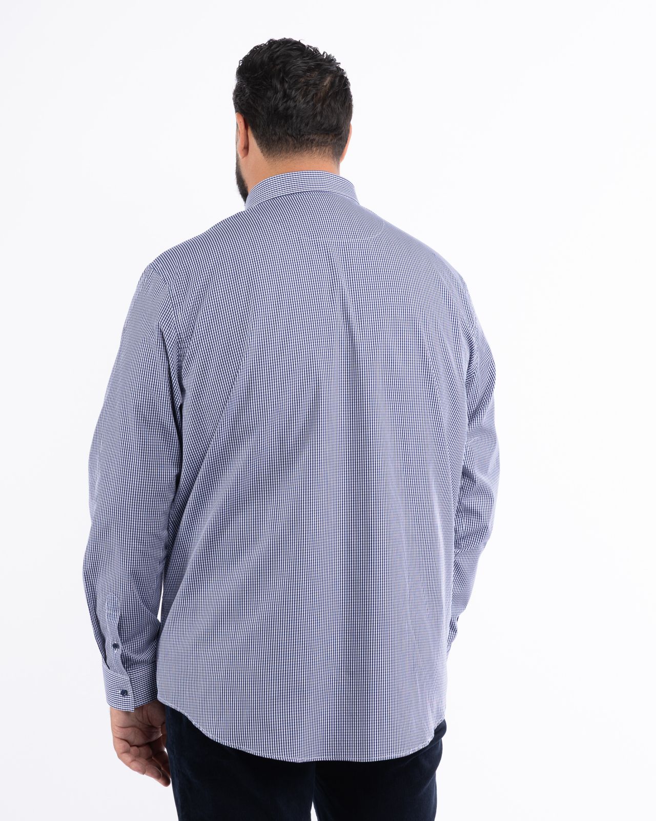 Chemise vichy grande taille bleu marine
