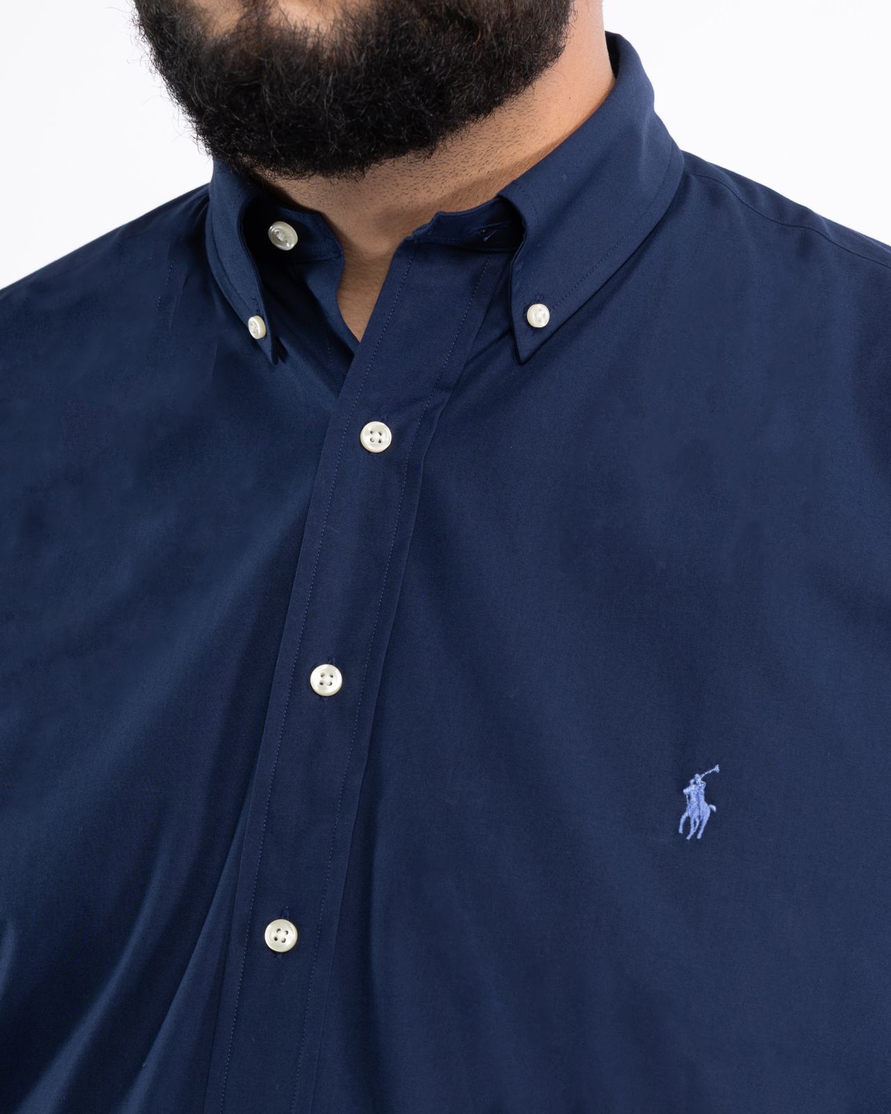 Chemise popeline grande taille bleu marine