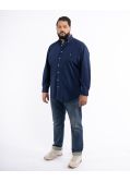 Chemise popeline grande taille bleu marine
