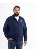 Sweat zippé grande taille bleu indigo